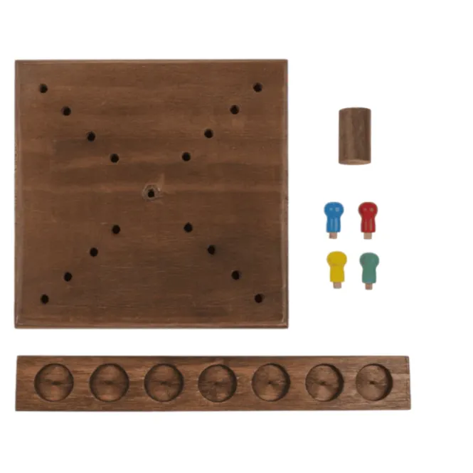 Houten Ring Toss Drinking Game - 32,5 cm - 4 Shotglaasjes