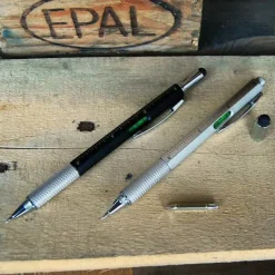 6-in-1 Multitool Pen Geel, Zilver of Zwart - Gereedschapspen