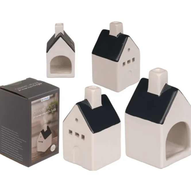 Keramieken huisje voor theelichtjes/wierookkegels