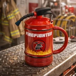 Keramische Brandweermok - 450ml - Inclusief Deksel en Lepel