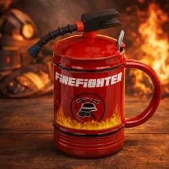 Keramische Brandweermok - 450ml - Inclusief Deksel en Lepel