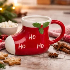 Kerstmok Kerstlaars - 300 ml - Keramiek - Feestelijk Cadeau