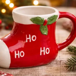Kerstmok Kerstlaars - 300 ml - Keramiek - Feestelijk Cadeau