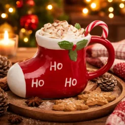 Kerstmok Kerstlaars - 300 ml - Keramiek - Feestelijk Cadeau