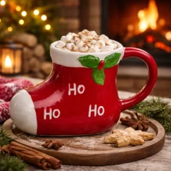 Kerstmok Kerstlaars - 300 ml - Keramiek - Feestelijk Cadeau