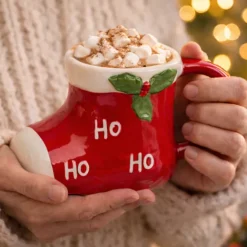 Kerstmok Kerstlaars - 300 ml - Keramiek - Feestelijk Cadeau