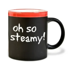 Krijtmok - Beschrijfbare Koffiebeker - 373ml - Zwart