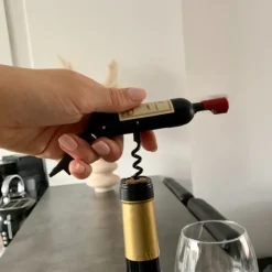 Kurkentrekker & Flessenopener - Compact 11,5 cm - Wijnfles Design
