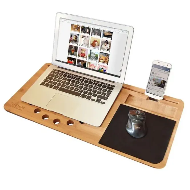 Lapzer Laptop Desk - 60 x 30 cm - Telefoonhouder - Muismat - 2.2 kg