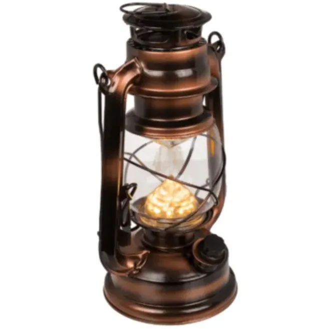 LED Stormlantaarn 15x25 cm - Traploze Helderheid - Metaal