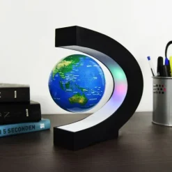 Levitating Globe C-shaped - Zwevende Wereldbol - ø 8,5 cm