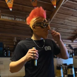 Masker Man met Zonnebril en Hanekam - Punk Stijl