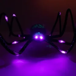 Mega spin zwart met licht in ogen en poten