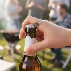 Metalen ring met flessenopener - Bier Opener Ring