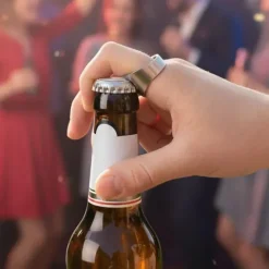 Metalen ring met flessenopener - Bier Opener Ring