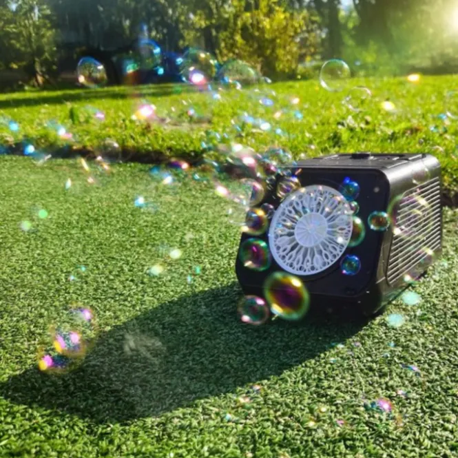 MikaMax Bubble Machine draadloos met LED 20 gaten 19x13x12 cm