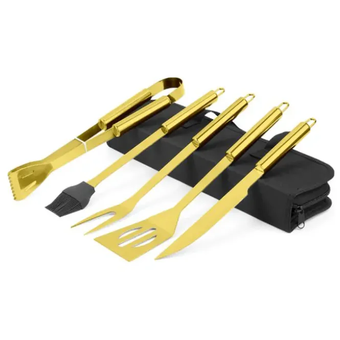 Millionaire BBQ Tools - Gouden RVS BBQ Tools Set