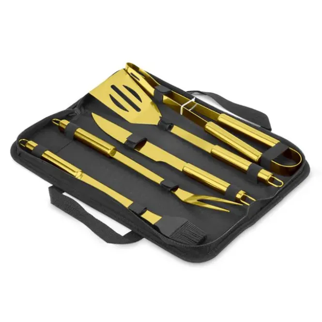 Millionaire BBQ Tools - Gouden RVS BBQ Tools Set