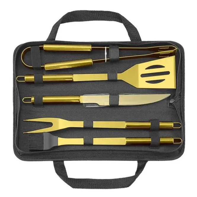 Millionaire BBQ Tools - Gouden RVS BBQ Tools Set