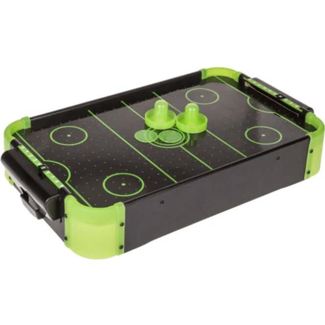 Mini Air Hockey Tafel - Glow in the Dark - 49,5 x 31 x 8,7 cm - Speelgoed - Kleine Air hockey