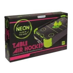 Mini Air Hockey Tafel - Glow in the Dark - 49,5 x 31 x 8,7 cm - Speelgoed - Kleine Air hockey