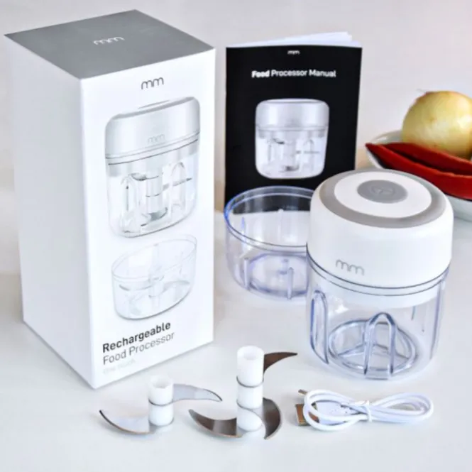 Mini Food Processor - Oplaadbaar - 2 Kopjes (200/300ml)