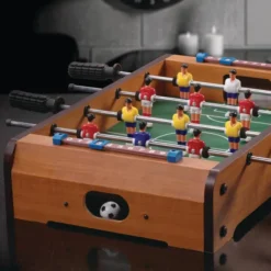Mini Voetbaltafel - Hout - 51 x 31 cm - Compact Tafelvoetbal