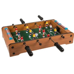 Mini Voetbaltafel - Hout - 51 x 31 cm - Compact Tafelvoetbal