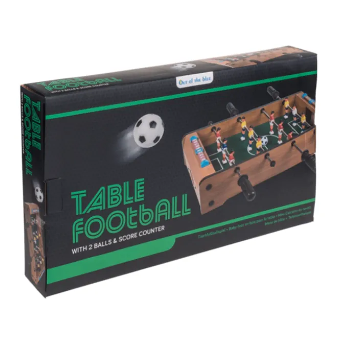 Mini Voetbaltafel - Hout - 51 x 31 cm - Compact Tafelvoetbal