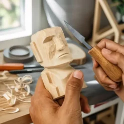 Moai Wood Carving Kit - DIY Cadeau - Inclusief Gereedschap