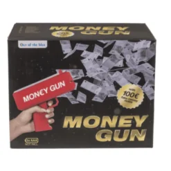 Money Gun - Incl 100 Nepbiljetten van €100 - Party Gadget - Rood