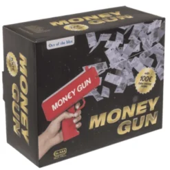 Money Gun - Incl 100 Nepbiljetten van €100 - Party Gadget - Rood
