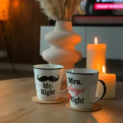 Mr. & Mrs. Right Mokkenset
