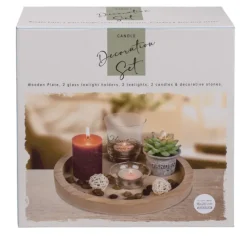 Natuurlijk Houten Decoratiebord - Lichtgewicht - 23 x 23 x 9 cm
