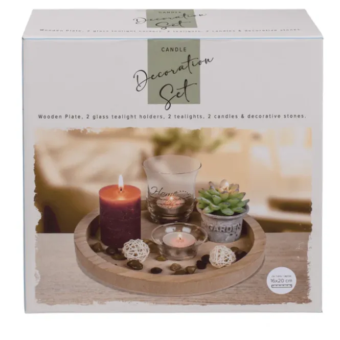 Natuurlijk Houten Decoratiebord - Lichtgewicht - 23 x 23 x 9 cm
