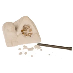 Opgravingsset mummie - 1 mummie - 8 x 9,5 cm - met hamer en borstel
