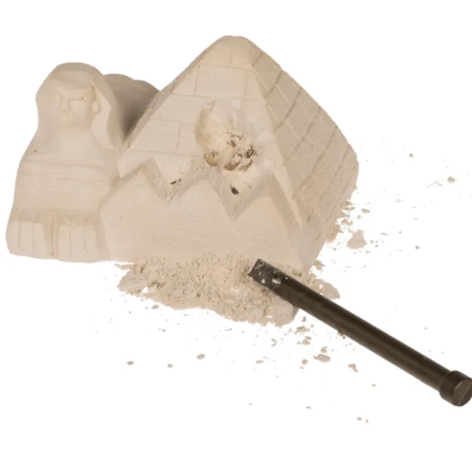 Opgravingsset mummie - 1 mummie - 8 x 9,5 cm - met hamer en borstel