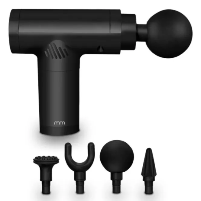Picco Mini Massagepistool - 13 cm - Inclusief 4 Opzetstukken