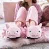 Pluche Axolotl Sloffen - One Size (EU 36-41) - Warm - Ultra-Zachte