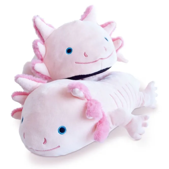 Pluche Axolotl Sloffen - One Size (EU 36-41) - Warm - Ultra-Zachte