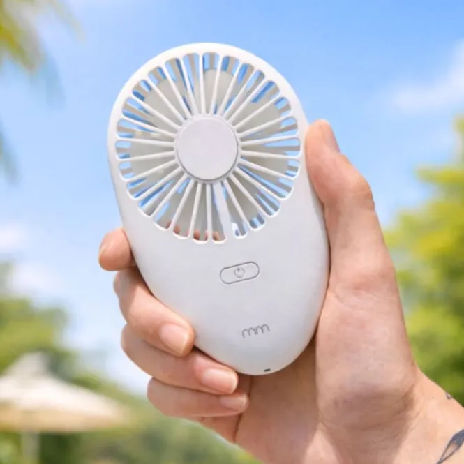 Portable Hand Fan - Wit - 13 cm - Oplaadbare handventilator
