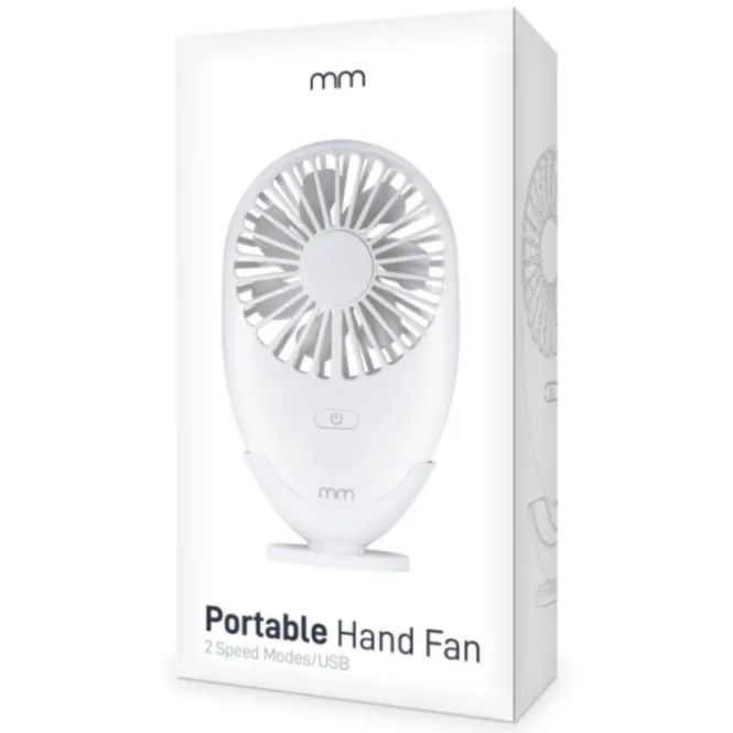 Portable Hand Fan - Wit - 13 cm - Oplaadbare handventilator