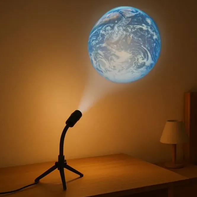 Projectielamp Aarde & Maan - 360° Verstelbaar - USB