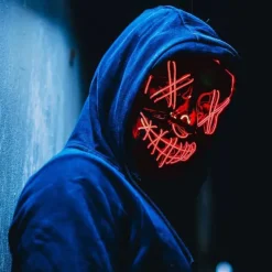 Purge LED Masker - 3 Lichtstanden - Halloween Masker