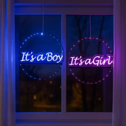 Raam Cirkel it's a boy/girl verlichting