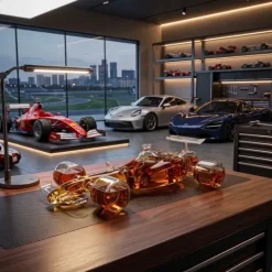Racing Car Decanter Set - 400ml - Whisky Karaf - 30x19x6 cm