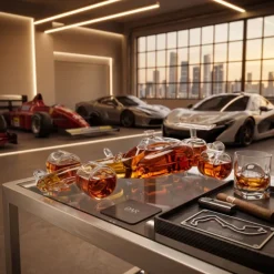 Racing Car Decanter Set - 400ml - Whisky Karaf - 30x19x6 cm