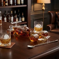 Racing Car Decanter Set - 400ml - Whisky Karaf - 30x19x6 cm