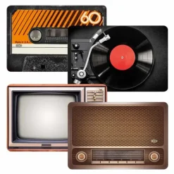 Retro Placemat - Vintage - Set van 4 - 45x28cm