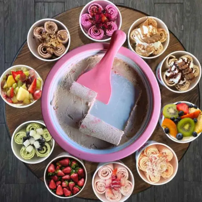 Rolling Ice Cream Pan 30 cm - Incl. Receptboek & Start Materialen